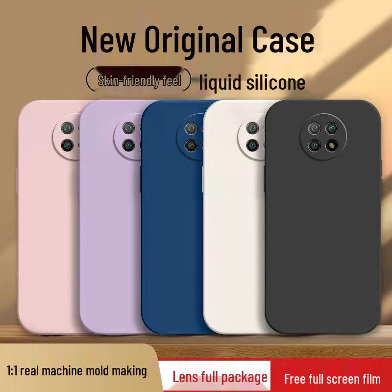 Redmi Note 9 5G Solid Color Liquid Silicone Anti-drop Soft Case