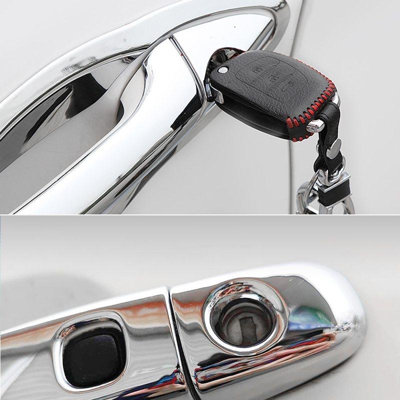 For VW Volkswagen T-Cross C11 Taigun      Chrome Smart Door Handle Cover Trim Protective Car Styling Sticker