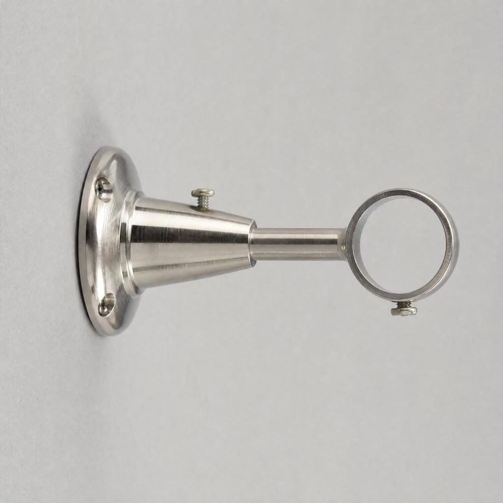 Hardware Electroplated 28 Mm Curtain Rod Mounting Bracket Versatile
