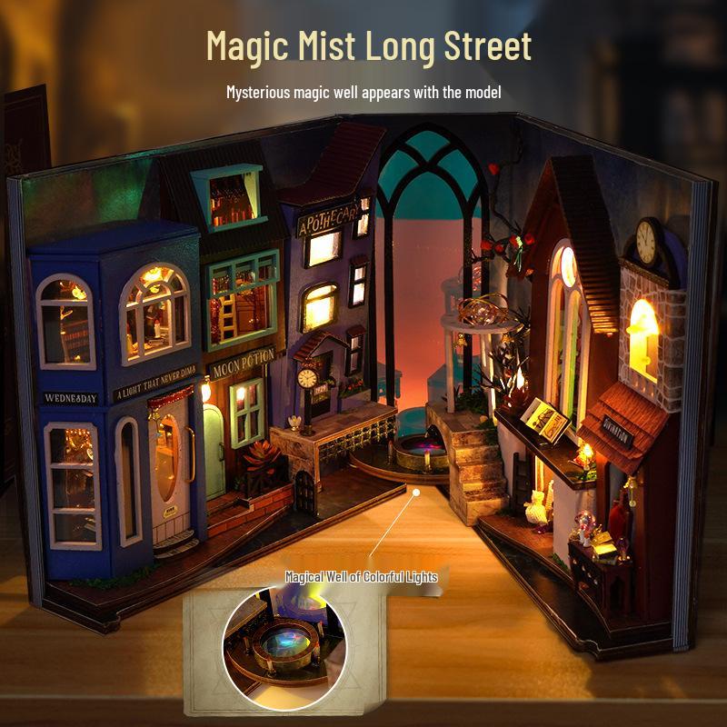 Tianyu DIY Miniatur 3D Buchstützen-Puzzle - Overture Street Montage, Kreatives Geburtstagsgeschenk