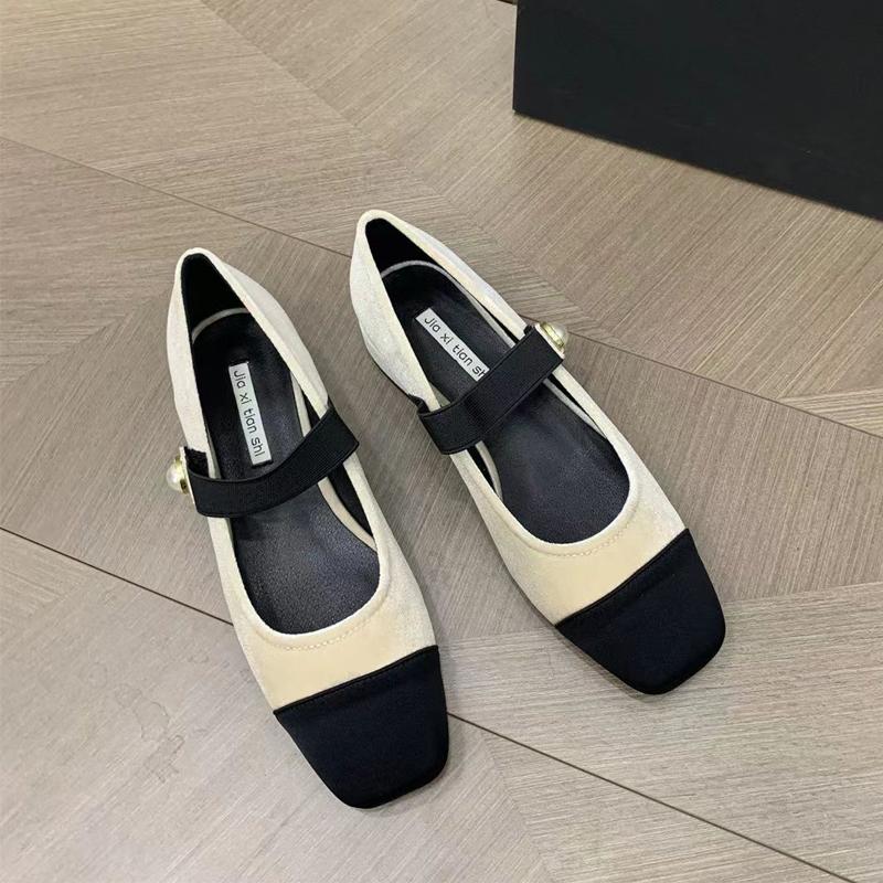 

Французский винтажный ароматный стиль 2024 года, весна, новые туфли Мэрилин, одна пуговица, простые женские туфли, модные, повседневные, универсальные 39 абрикосовый