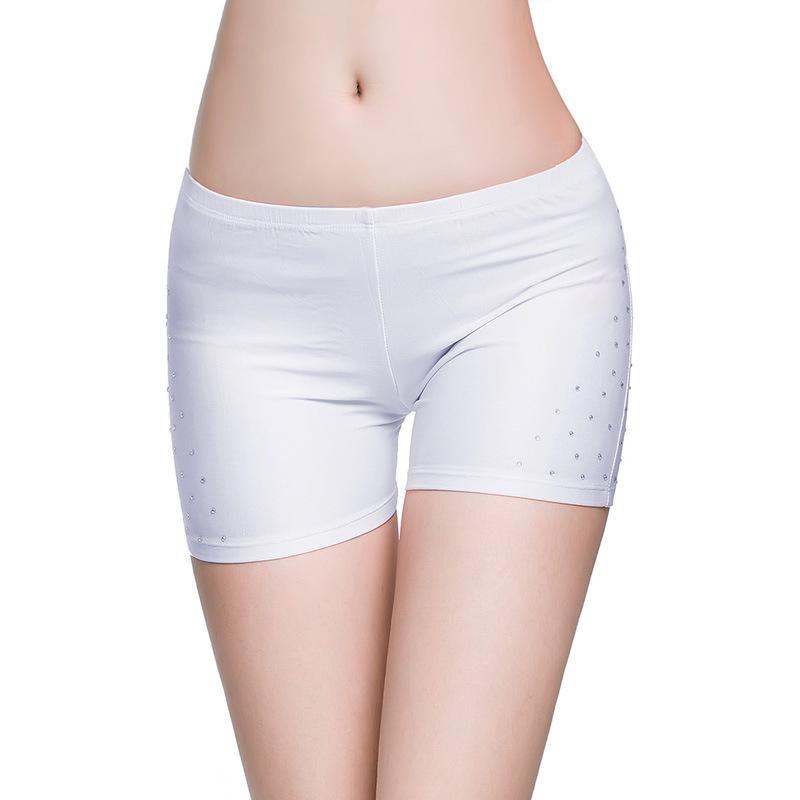 

женские танцевальные шорты со стразами и эластичным поясом для фигурного катания, гимнастики, современных танцев, джазовых танцев, хип-хопа, танцевальной одежды One Size белый