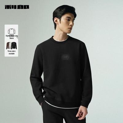 Men's Loose Fit Printed Round Neck Sweatshirt
