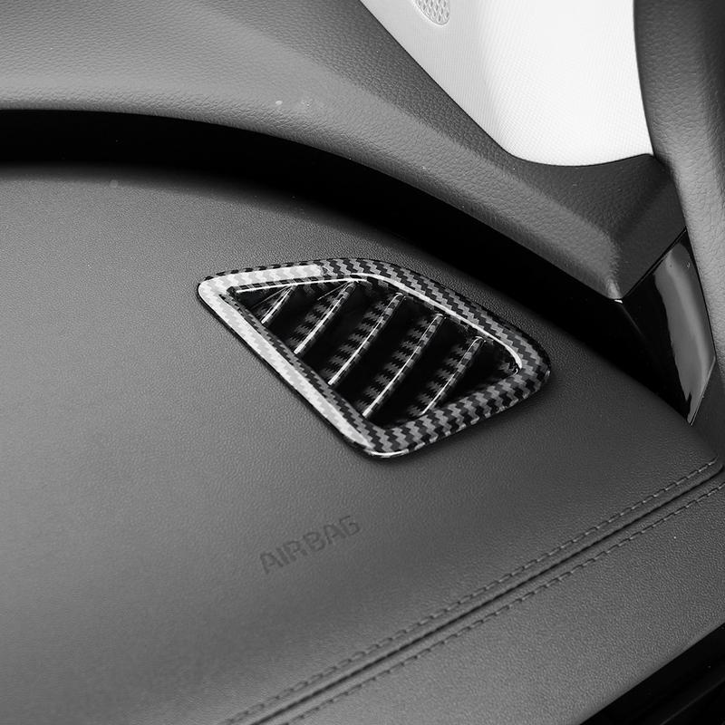 For KIA Carnival KA4 -2026 Car Tuning Carbon Fiber Front Upper Air Vent Cover Trim Interior Accessories LHD