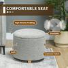 40.5L Teddy Fleece Storage Ottoman - Grey