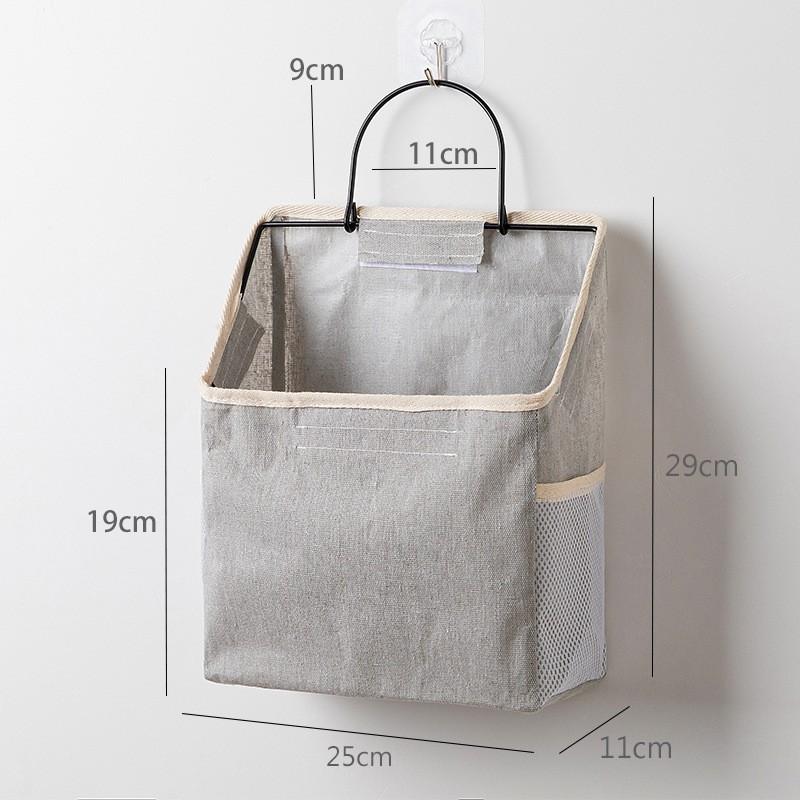 

Wall-Hanging Storage Bags Desktop Organizer Basket Hanging Organizers for Kitchen, Bderoom, Living Room сірий