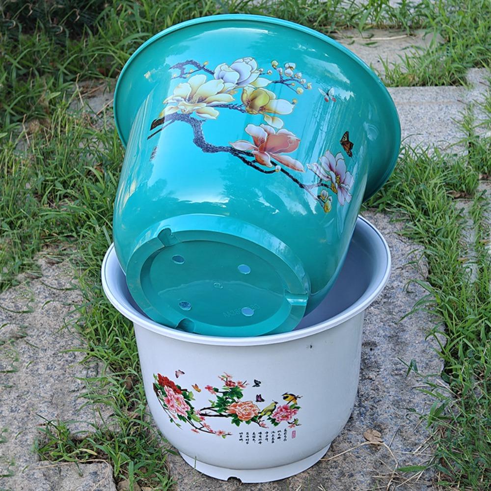 Resin Flower Pot Breathable Decorative Pots Garden Flowerpot