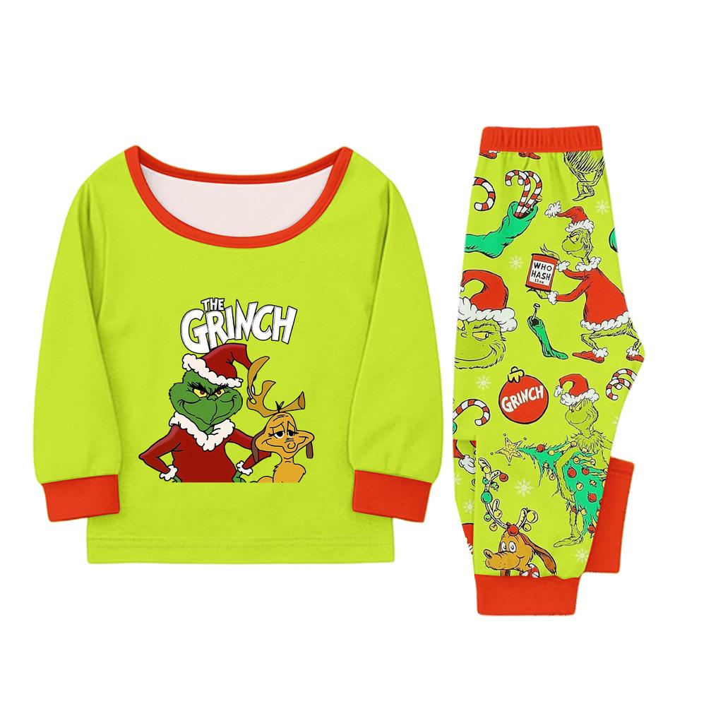 Christmas Prints Family Matching Long Sleeve Tops+Parhts Set Family Matching Sets