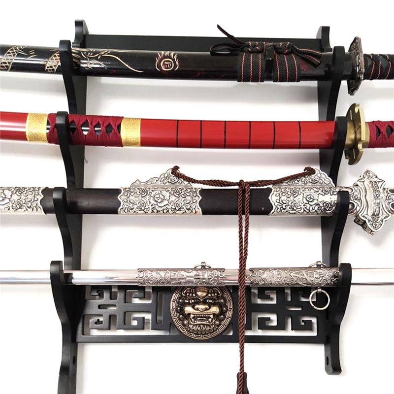 ABBP-Porta Katana da Parete a 4 Strati Porta Spade Espositore Katana Porta Ombrelli Organizzatore