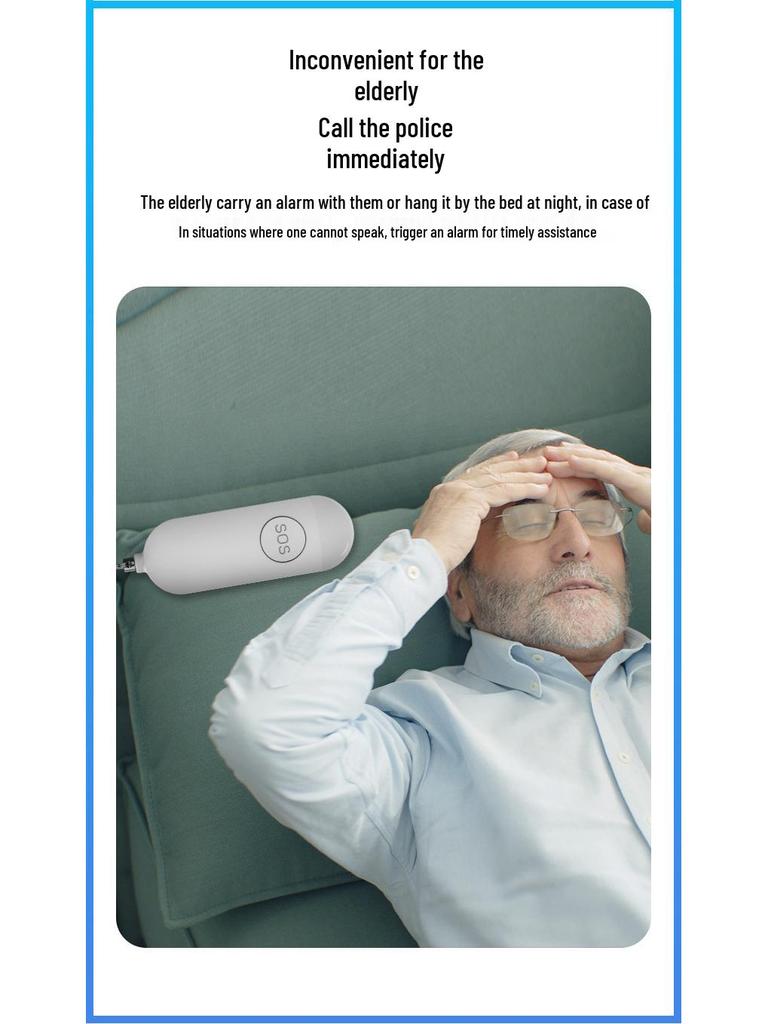 Rechargeable Dual-mode High Decibel Personal Alarm for Self-defense