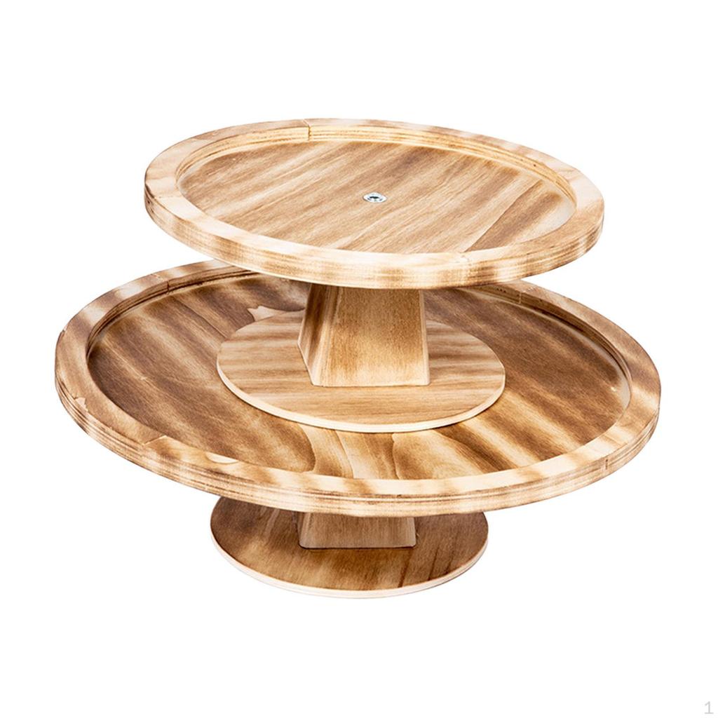 2 Tier Cupcake Stand Appetizer Dessert Farmhouse Tray Display for Candy