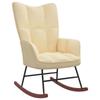 Day and Night - Day and Night Cream White Velvet Rocking Chair