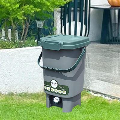 Kompostovací koš a rukojeť, Odpadkový koš na potravinový odpad do domácnosti, Kbelík na balkon, Venkovní,