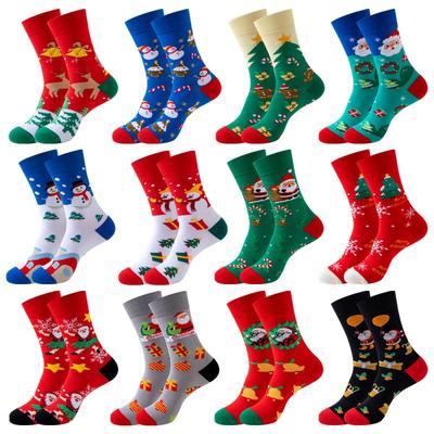Original Christmas Socks Men Women Mid-Calf Trendy Santa Holiday