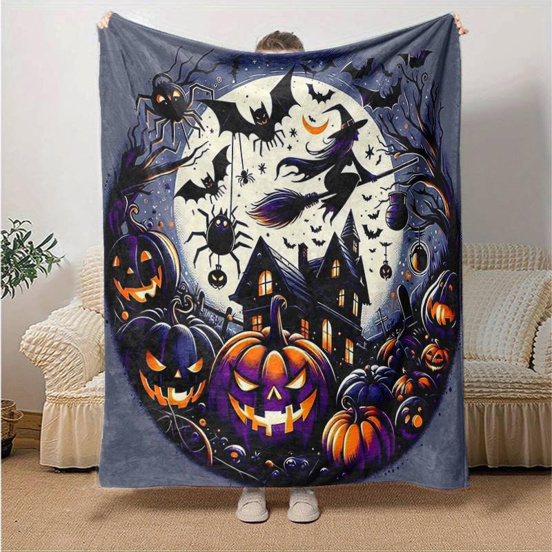 1pc Halloween Bilder Ideen Blanket  Seasonal Universal Home Decorative, Living Room, Travel, Camping, Car Blankets