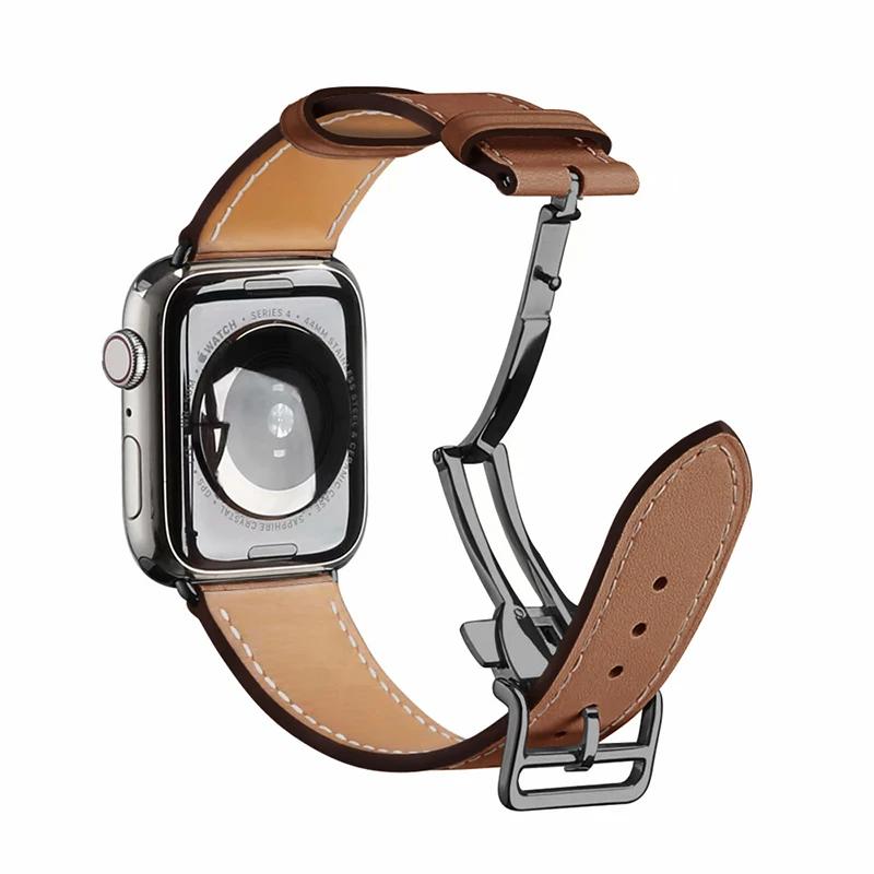 Leather Strap for Apple Watch 46mm 45mm 41mm 44mm 40mm 42mm 38mm 49mm 44 mm Band for iWatch Series Ultra 10 9 8 7 6 5 4 SE Belt