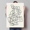 Minimalist Abstract Line Art | Geometric Black Outline Design Sign Abstract Art Poster Gaming Room Decoration Vintage Home Decor