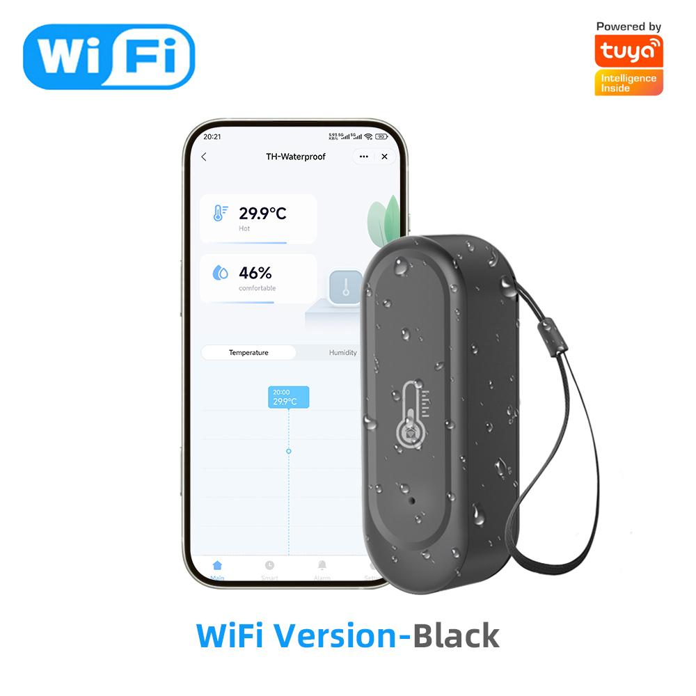 Tuya Smart Temperature And Humidity Sensor WiFi/Zigbee IP65 Waterproof Indoor Outdoor Dual-use Compatible With Alexa Google Home