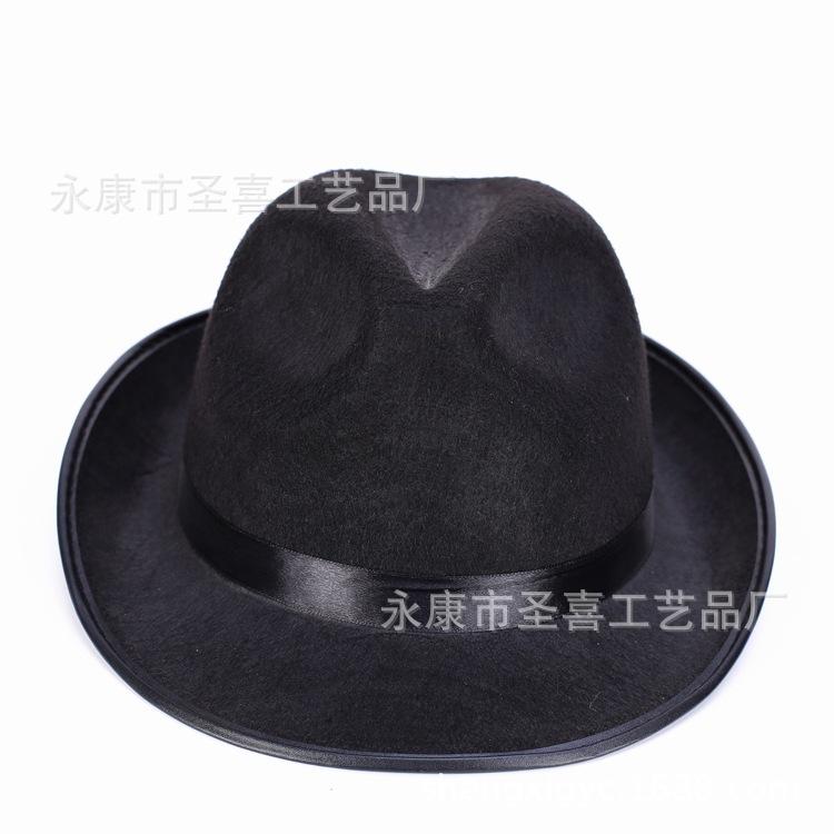 Výrobce Černý Jazzový Cylindr Zásoba Pro Polyesterový Plstěný Klobouk