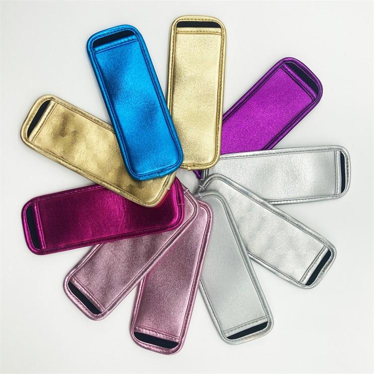 Nieuwe Collectie Herbruikbare Glitter Neopreen Freezie IJsjeshoesjes IJsjeshouders