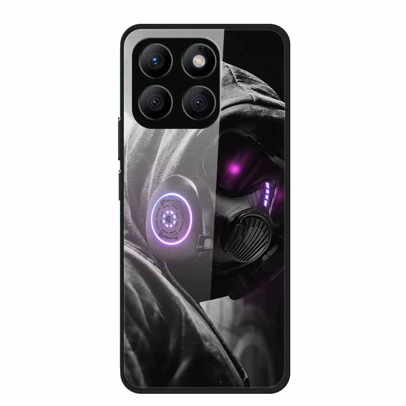 Glass Back Cover For Honor X8c Case X 8 c Soft Bumper Hard Tempered Glass Case For Honor X8c 4G Case HonorX8c X8 c X 8c 6.7" Bag
