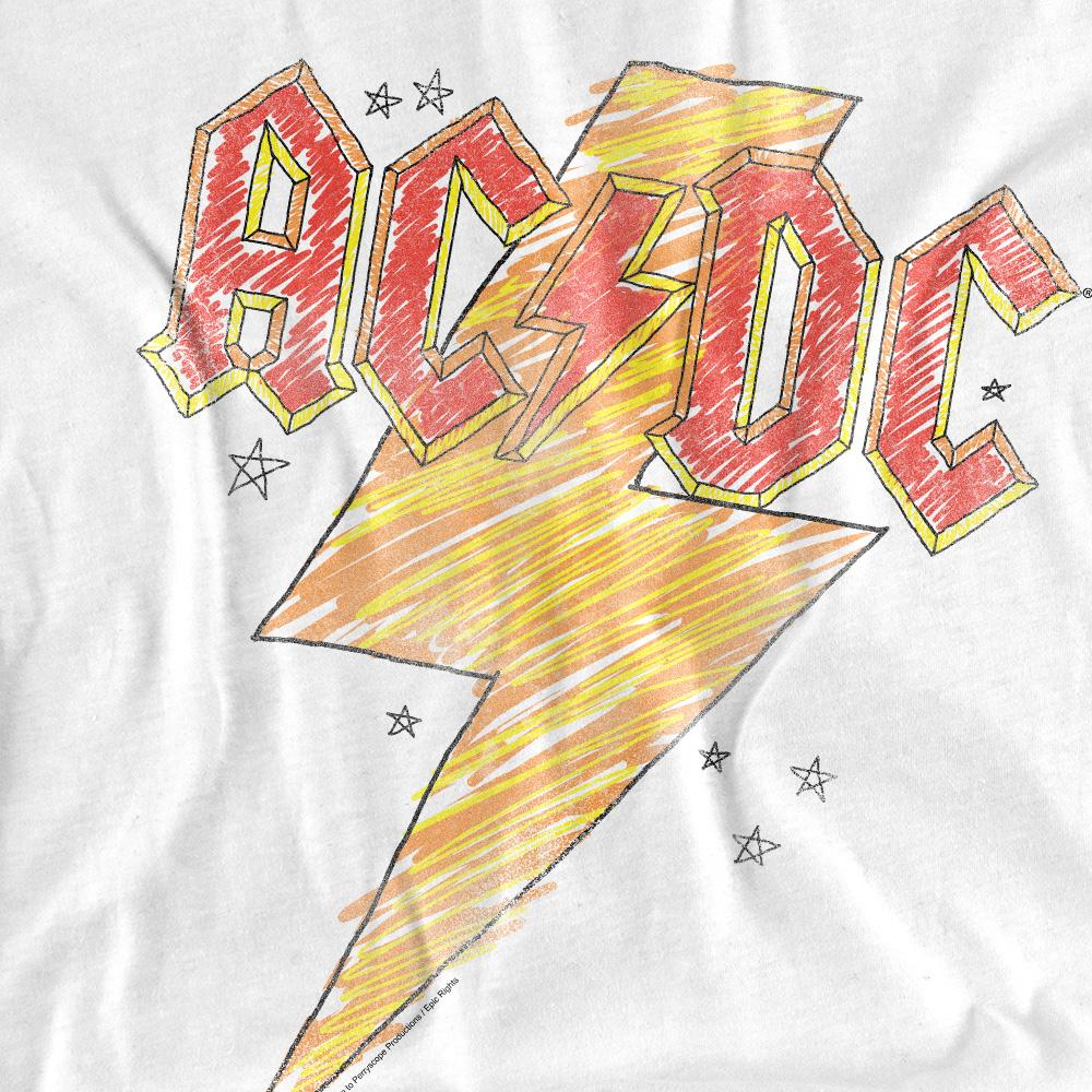 AC/DC Unisex Adult Sketch Bolt T-Shirt