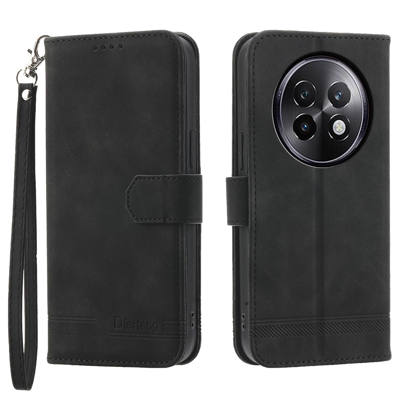 

DIERFENG DF-03 Для Realme 13+ 5G/13 Pro 5G (Китай) Шкіряний чохол з тисненням ліній Гаманець Чохол для телефону F