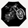 1PC Motorcycle Illustration Umbrella-9-Rib Reinforced, Automatic Open, Lightweight & Durable, Cute Fashion Accessory for Outdoor-P0783