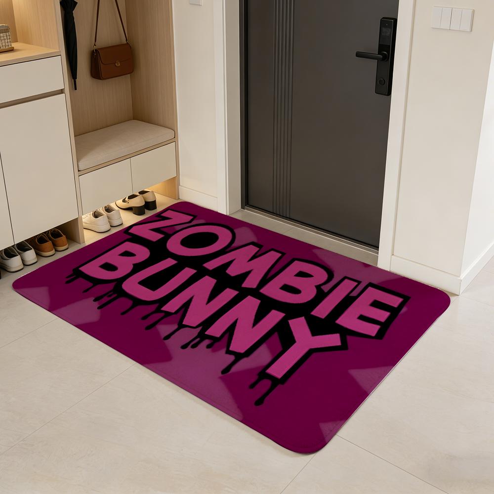 character G-Gloomy Floor Mat Flannel Door Mat Non-Slip Absorbent Washable Indoor Home Rug