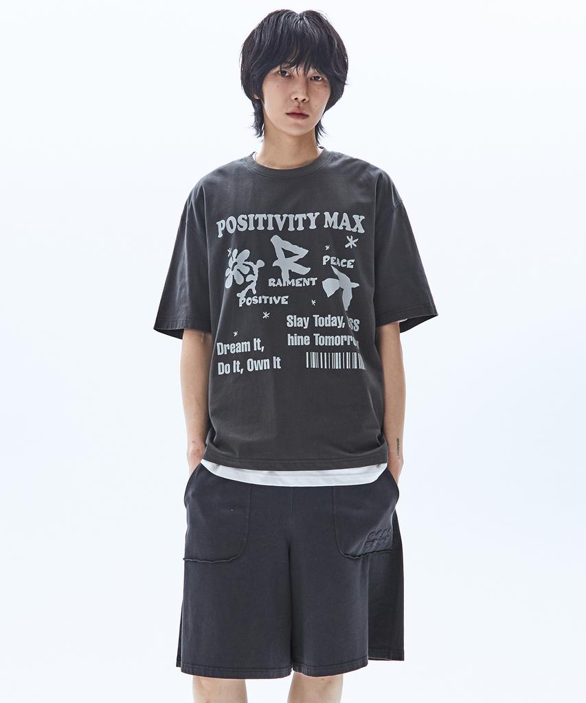 RAIMENT Piece Pigment Print Short Sleeve T-Shirt_Charcoal