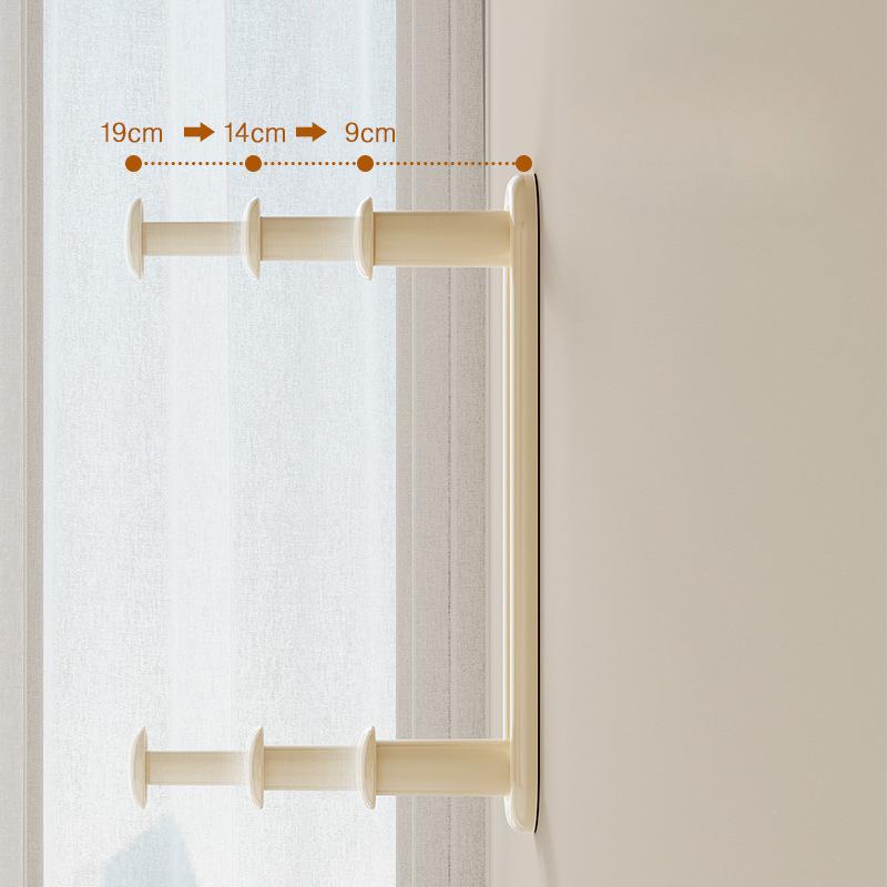 Retractable Hanger Storage Rack Free Punch Artifacts Balcony Finishing Hook Wall Hanging Wall Hanging Folding Household