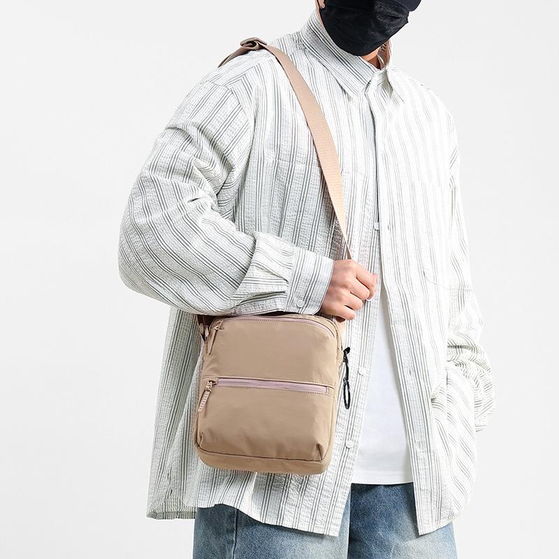 Men's Crossbody Bag Multi-compartment Shoulder Bag Lightweight Commuter Small Square Bag