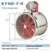 JZDASI High-Temperature Axial Flow Fan for Paint Booths CN Plug (adapter Included)