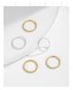 MODIAN Sterling Silver S999 Minimalist Hammered Stackable Sparkling Ring for Women