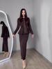 2025 Herbst Elegantes Langarm Intellektuelles Rockanzug Kleid
