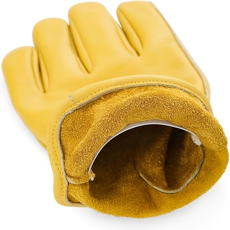 Top-grain Cowhide Leather Gardening Work Gloves Heavy Duty Driver Truck Construction Farm Yard Working Safety Gloves