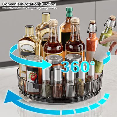 Περιστρεφόμενη 360 μοιρών Organizer μακιγιάζ Δίσκος Spice Rack Μεγάλης χωρητικότητας Ισχυρή φέρουσα Καλλυντικά Lazy Susan Organizer