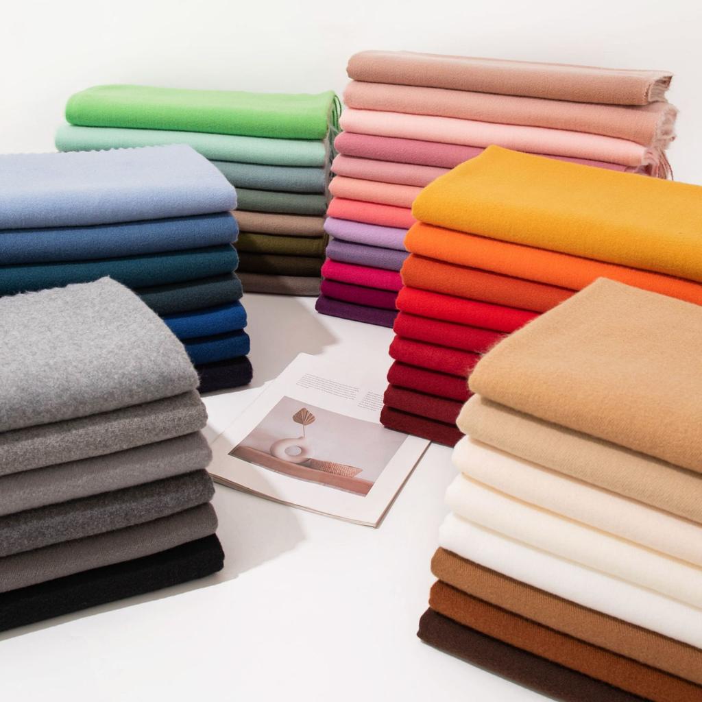 Anchor Red Scarf Autumn and Winter Korean Atmosphere Women's Versatile Imitation Cashmere Scarf Solid Color Warm Scarf Shawl