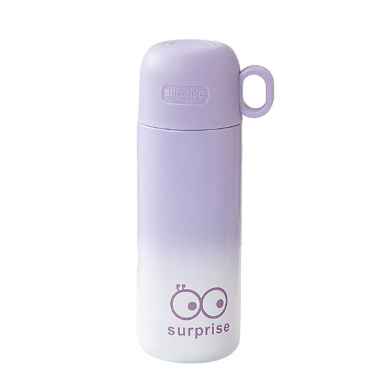

New Cute Thermos Cup Lightweight Steel Portable Water Cup One Cover Double Use Stylish Cartoon Thermos Cup Durable 480ml