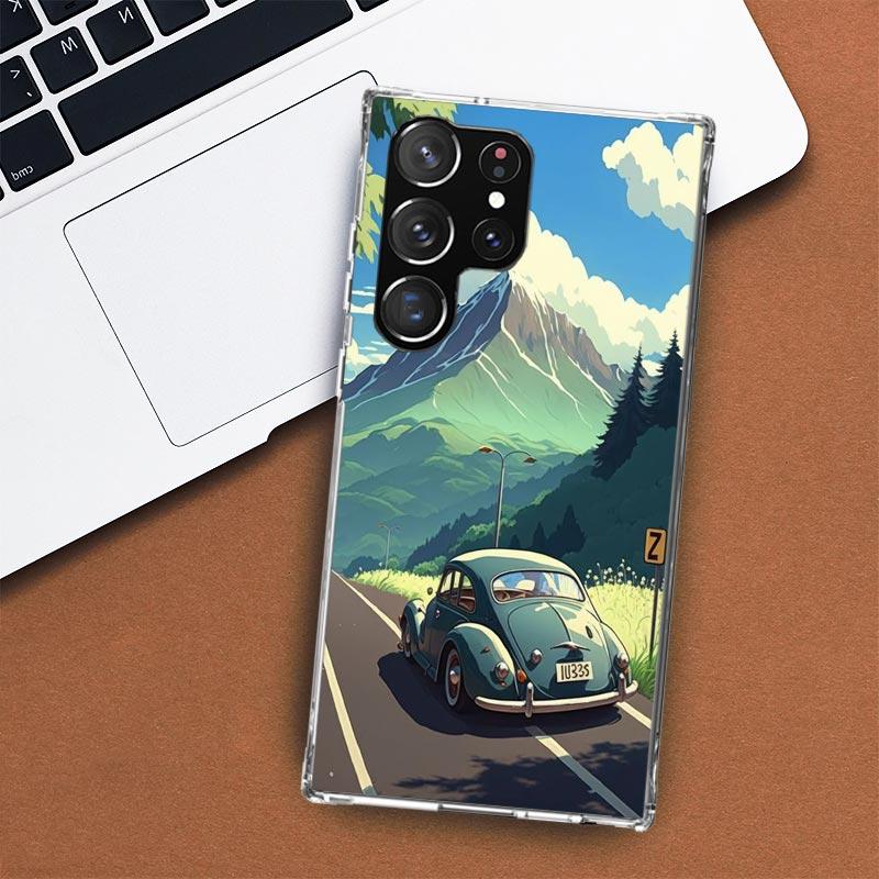 Custodia per Telefono Auto Classica Vintage Old Retro per Samsung Galaxy S24 S23 S22 Ultra S21 S20 Fe S10 Plus S10E S9 S8 + Shell Coque