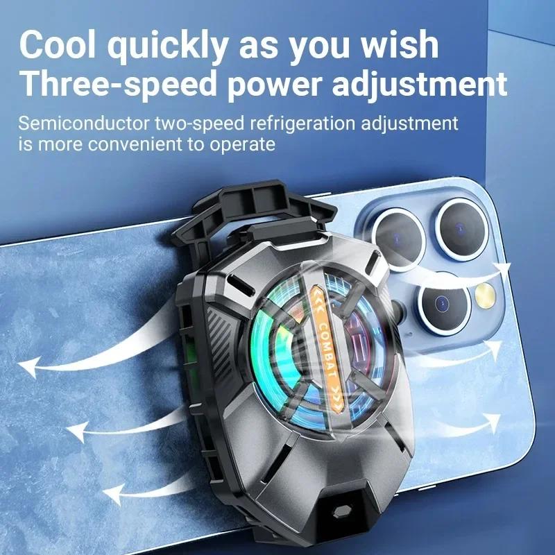 FS09 Dual Fan For Phone Ice Cooling Universal Rechargeable Mobile Phone Cooler, Long Lasting, Stronger Cooling, Air Cooling Fan