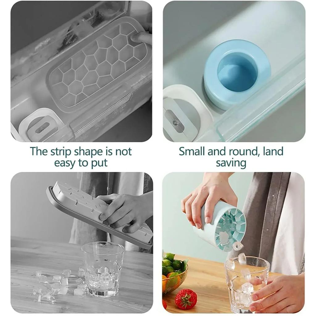 1-4 st 3D Cylinder Isfack Silikon Iskubform Silikon Iskub Ismaskin Kopp Iskopp Ismaskin Isförvaringslåda