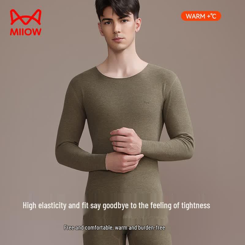 MaoRen Men s De Rong Fleece Lined Thermal Underwear Set 2XL