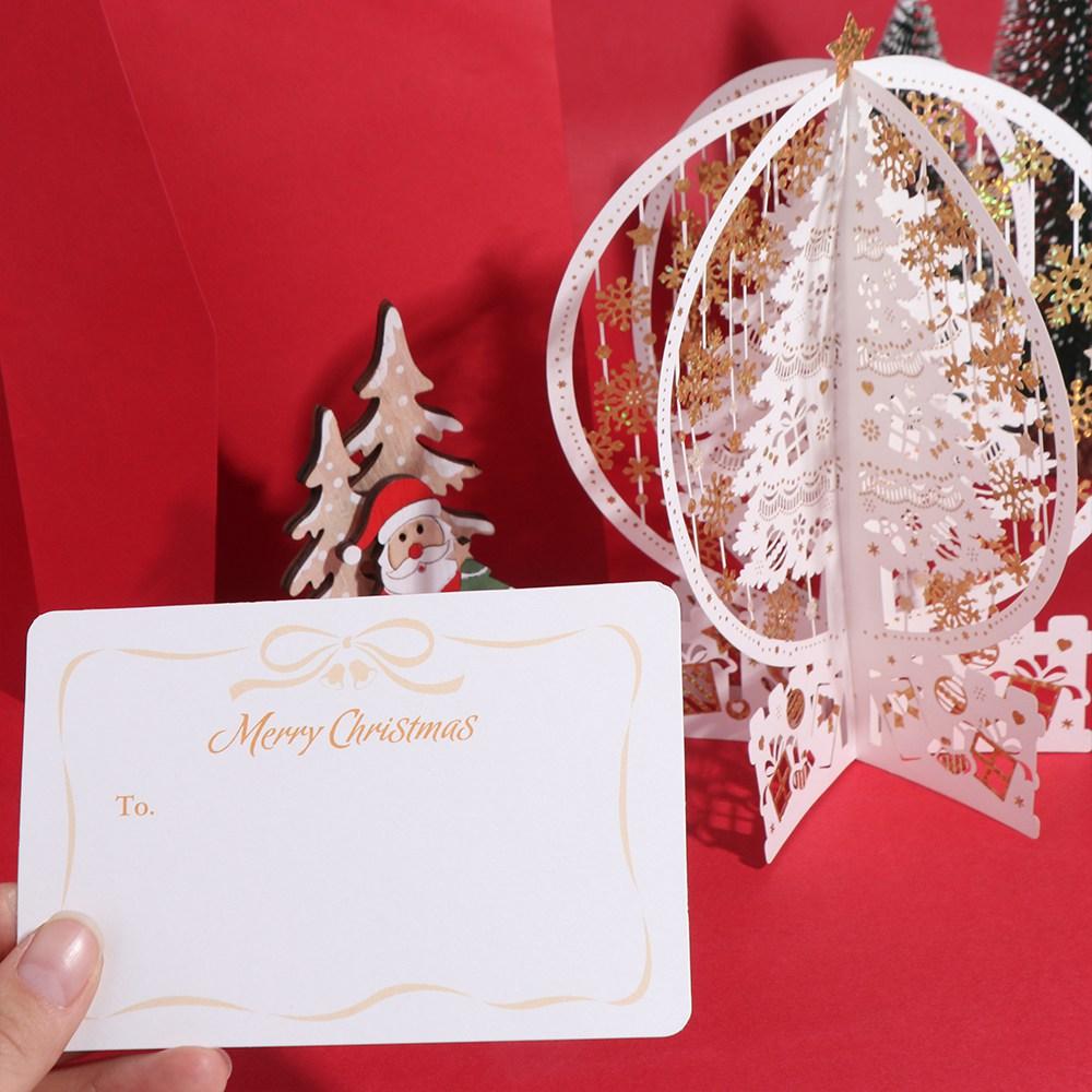 Three-dimensional Blessing Card Hollow Holiday Card  Winter Holiday
