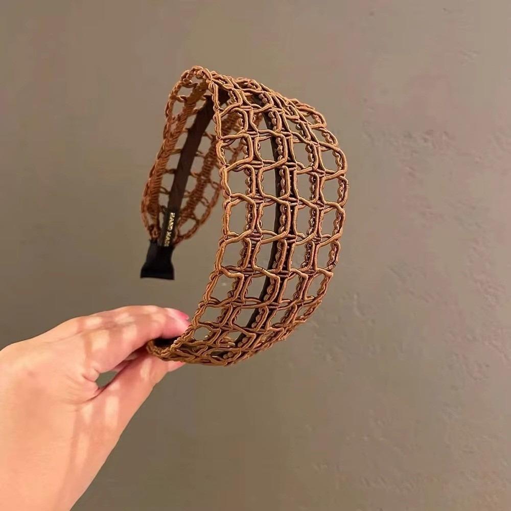 Rope Weaving Wide Headband Hollow Out Bohemian Hairband New Braided Hair Hoop  Beach Wedding
