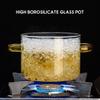 Transparent Glass Stewed Pot High Temperature Resistance Noodle Bowl Kitchen Supplies