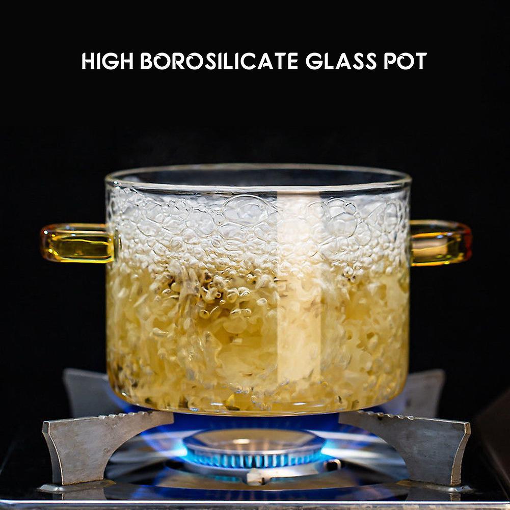Transparent Glass Stewed Pot High Temperature Resistance Noodle Bowl Kitchen Supplies