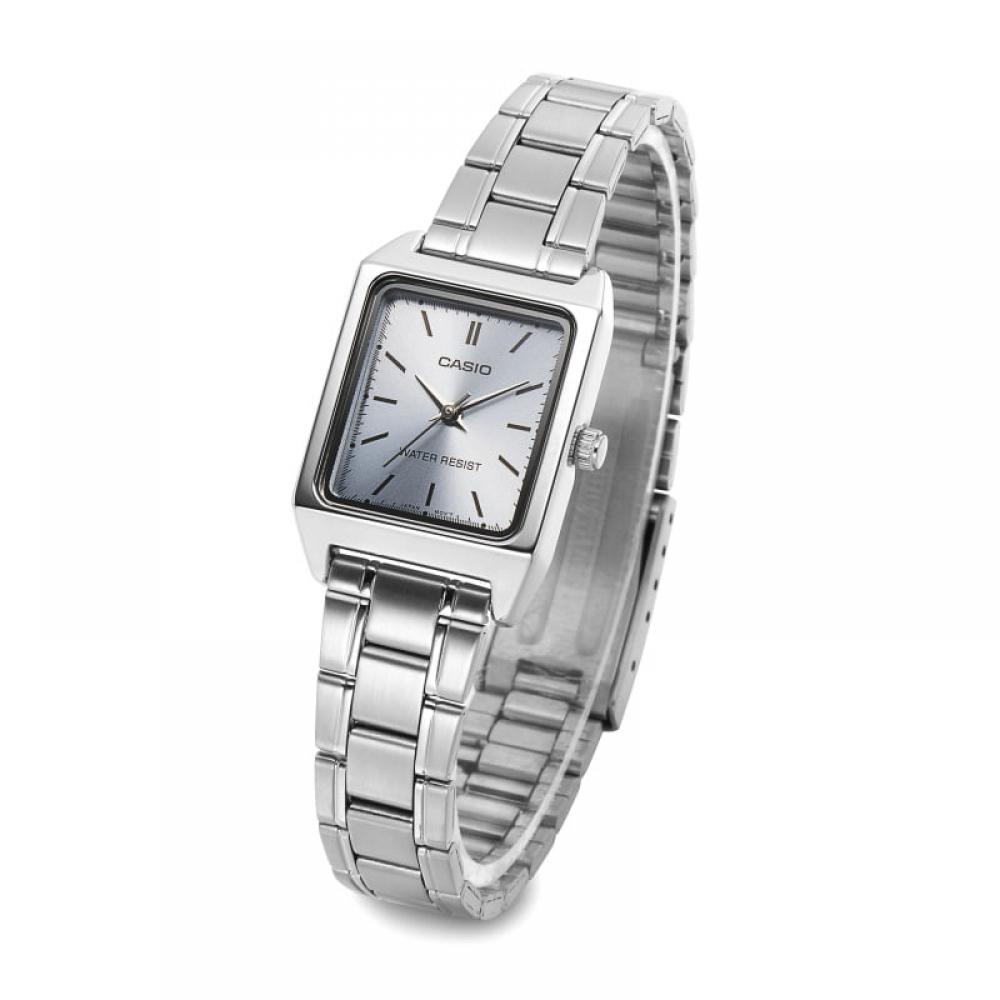 Casio Ltp V007d 2eudf  Ltp V007d 2e  Analog Square Sat Student Women S Metal Watch