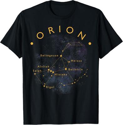 Koszulka unisex z motywem gwiazdozbioru Oriona dla miłośników astronomii i obserwacji gwiazd