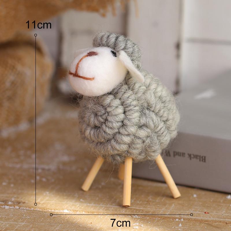 Festive Tabletop Christmas Tree Decor Felt Sheep Modern Design Holiday Parties